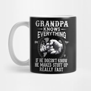 Grandpa Knows Everything Fist Bump Father'S Day Mug